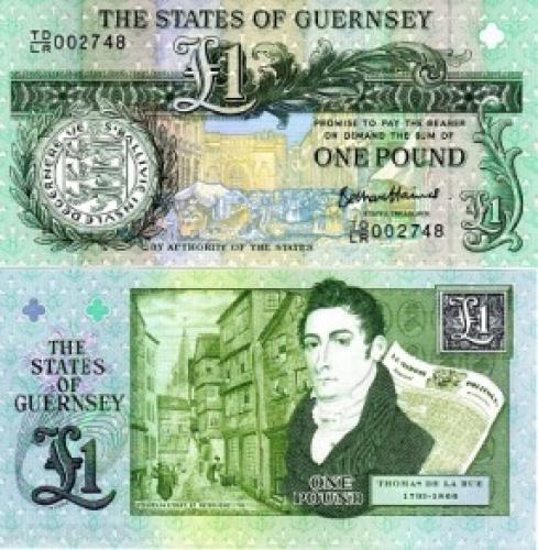 1 Pound Guernsey Banknote Uncirculated UNC (2013)
