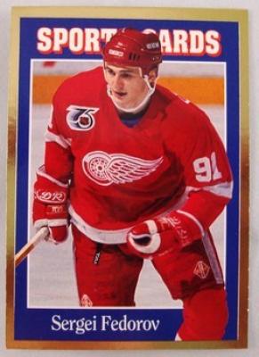 Sergei Fedorov Red Wings 1992 Sports Cards magazine card #119