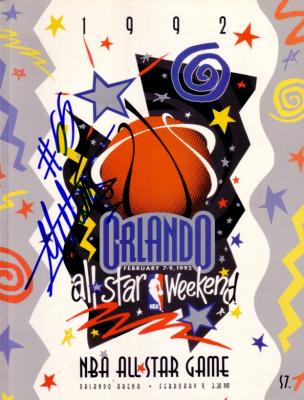 Dikembe Mutombo autographed 1992 NBA All-Star Game program