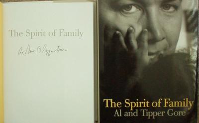 Al & Tipper Gore autographed The Spirit of Family coffee table book