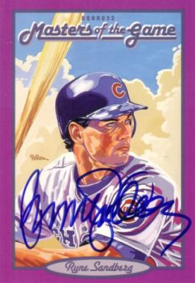 Ryne Sandberg autographed Chicago Cubs 1993 Donruss jumbo card