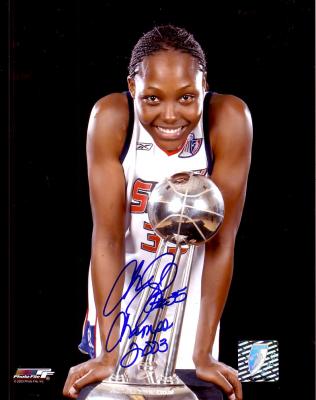 Cheryl Ford autographed 8x10 WNBA Detroit Shock photo inscribed Champs 2003