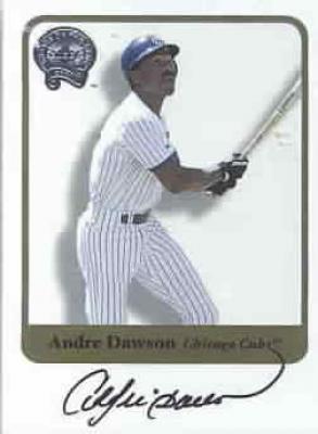 Andre Dawson certified autograph Chicago Cubs 2001 Fleer card