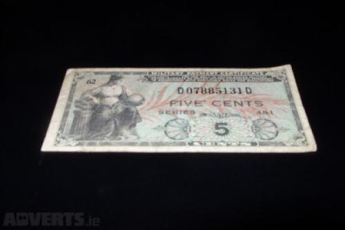 Military Payment Certificates Series 481-5 cents-1951