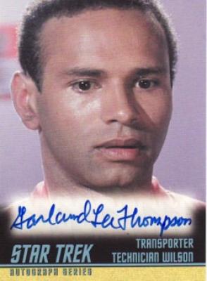 Garland Lee Thompson Star Trek certified autograph card