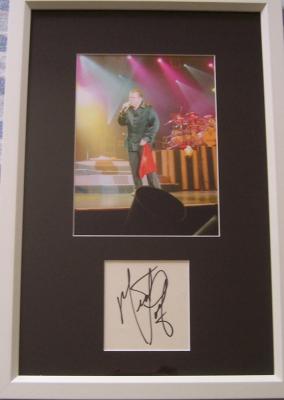 Meat Loaf autograph matted & framed with concert photo