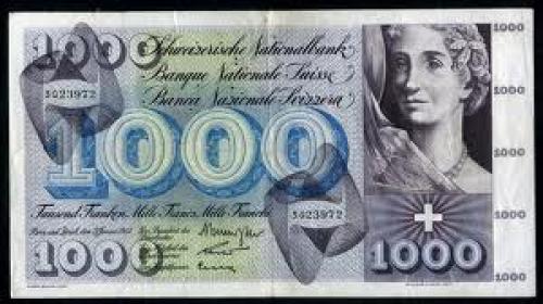 Banknotes; Switzerland 1000 Franken