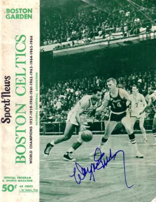 Wayne Embry autographed Boston Celtics 1967 game program