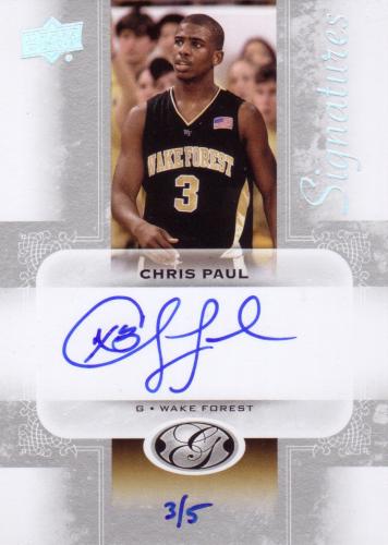 2011 UD ALL TIME GREATS AUTO CHRIS PAUL #3/5