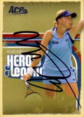 Michaella Krajicek autographed 2006 Ace Authentic tennis card