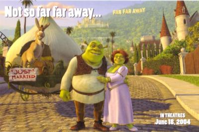 Shrek 2 movie 2004 promo postcard