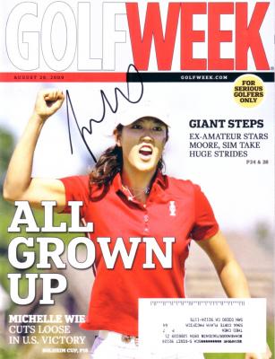 Michelle Wie autographed 2009 Solheim Cup Golf Week magazine