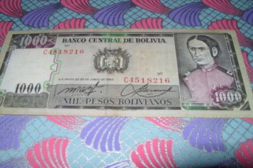 Bolivia 1000 pesos Bolivianos 1981/4