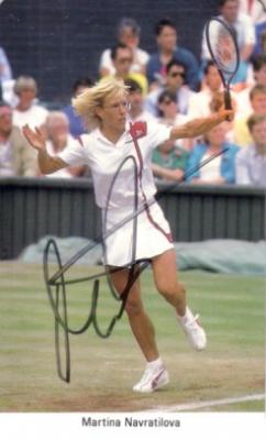 Martina Navratilova autographed 1987 Fax Pax tennis card