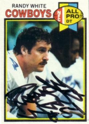 Randy White autographed Dallas Cowboys 1979 Topps card