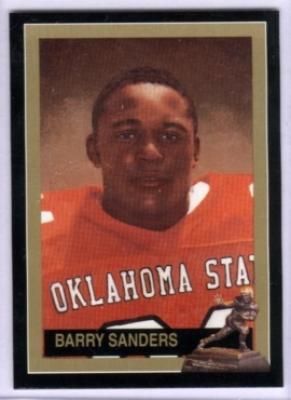 Barry Sanders Oklahoma State Heisman Trophy winner card