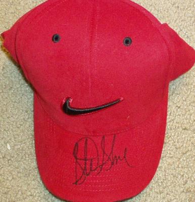 Sterling Sharpe autographed red Nike cap or hat