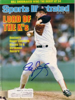 Roger Clemens autographed Boston Red Sox Strikeout Record 1986 Sports Illustrated