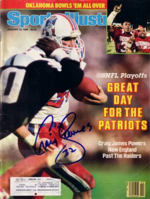 Craig James autographed New England Patriots 1986 Sports Illustrated