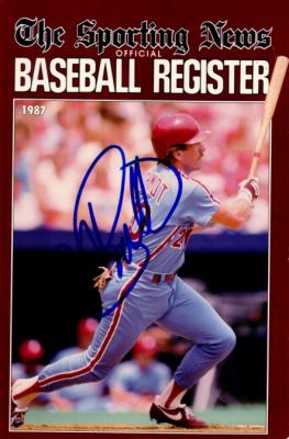 Mike Schmidt autographed Philadelphia Phillies 1987 Baseball Register cover