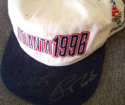 Ato Boldon autographed 1996 Atlanta Olympics cap or hat