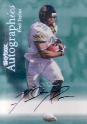 Fred Taylor certified autograph Jacksonville Jaguars 1999 SkyBox Autographics card
