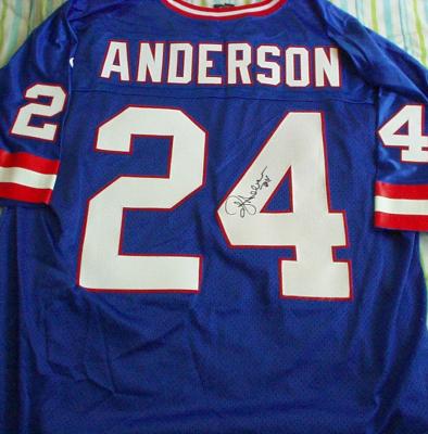 Ottis O.J. Anderson autographed New York Giants authentic game model jersey