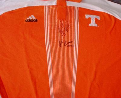 Rashad Moore & Julian Battle autographed Tennessee Adidas golf or polo shirt