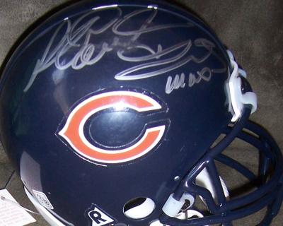 Richard Dent & Mike Singletary autographed Chicago Bears mini helmet