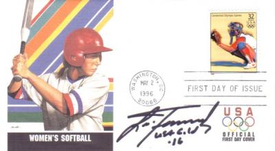 Lisa Fernandez autographed softball 1996 Olympics First Day Cover