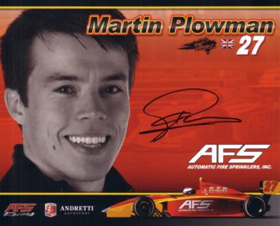 Martin Plowman autographed Andretti photo card