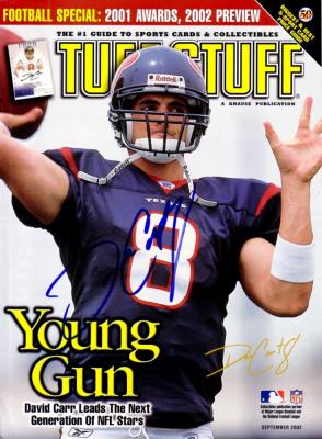 David Carr autographed Houston Texans Tuff Stuff magazine cover