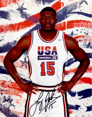 Larry Johnson autographed USA Basketball Dream Team 2 8x10 photo