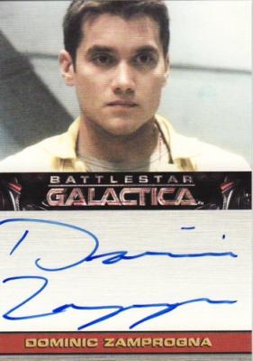 Dominic Zamprogna Battlestar Galactica certified autograph card