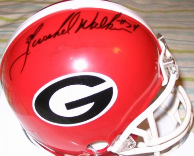 Herschel Walker autographed Georgia mini helmet