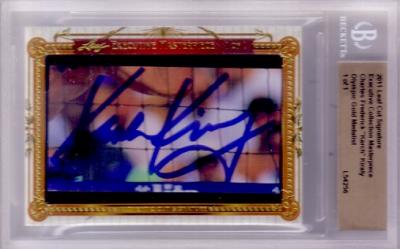 Karch Kiraly certified autograph 2011 Leaf Masterpiece Cut Signature card #1/1
