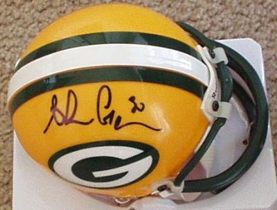 Ahman Green autographed Green Bay Packers mini helmet