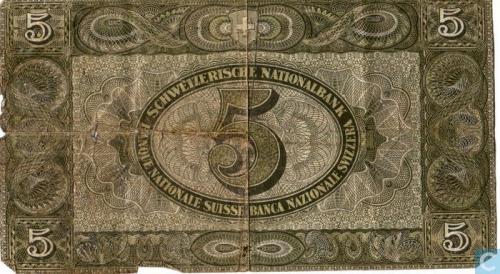 Switzerland 5 Francs Schweizerische Nationalbank 1949