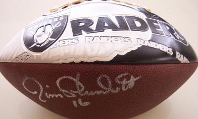 Jim Plunkett autographed Oakland Raiders football