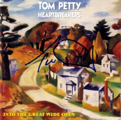 Tom Petty autographed Into the Great Wide Open CD booklet