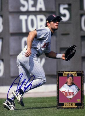Marty Cordova autographed Minnesota Twins Beckett Baseball back cover photo