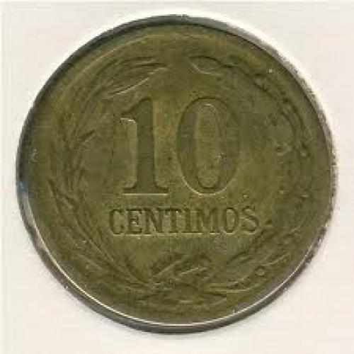 Coins; Paraguay, 10 centimos, 1944–1947