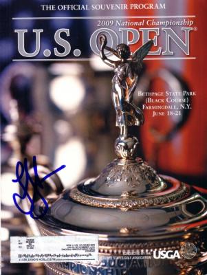 Lucas Glover autographed 2009 U.S. Open golf program