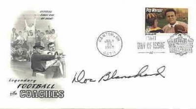 Doc Blanchard autographed Pop Warner First Day Cover