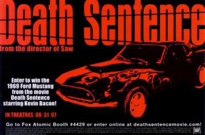 Death Sentence movie 2007 Comic-Con 4x6 promo card