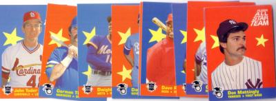 1986 Fleer All-Star Team 12 insert card set (George Brett Don Mattingly Cal Ripken)