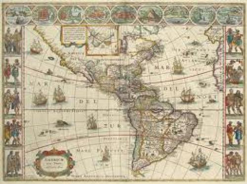 Antique Map of Americas - Reproduction
