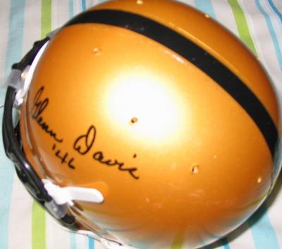 Glenn Davis autographed Army mini helmet dated '46