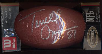 Terrell Owens autographed NFL game football (Steiner)