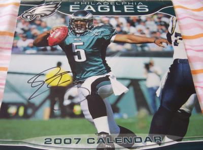 Donovan McNabb autographed Philadelphia Eagles 2007 calendar cover